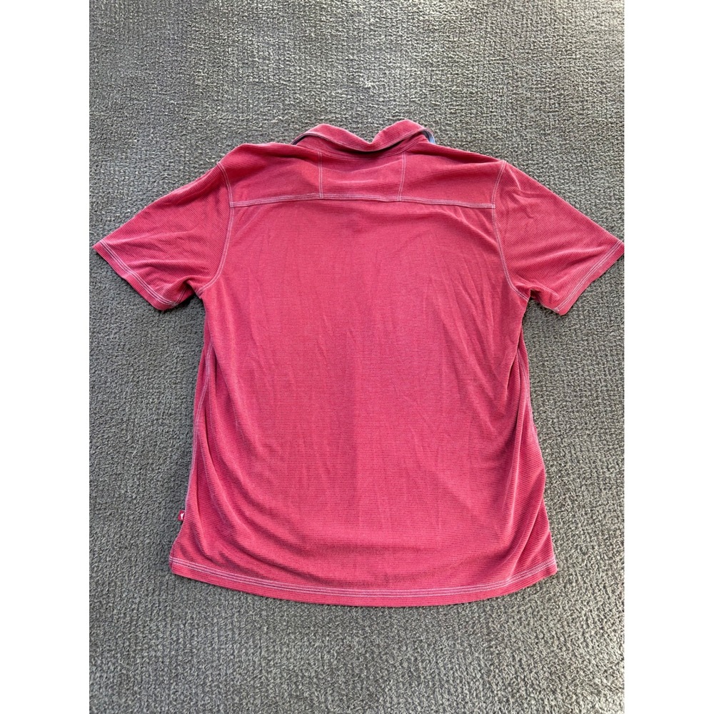Tommy Bahama Mens Red Tencel Blend Short Sleeve Polo Shirt ST225393 Size L - Picture 2 of 8